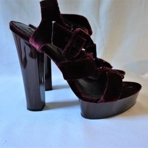 Rachel Zoe Burgundy Veevah Heels  Size 8 1/2